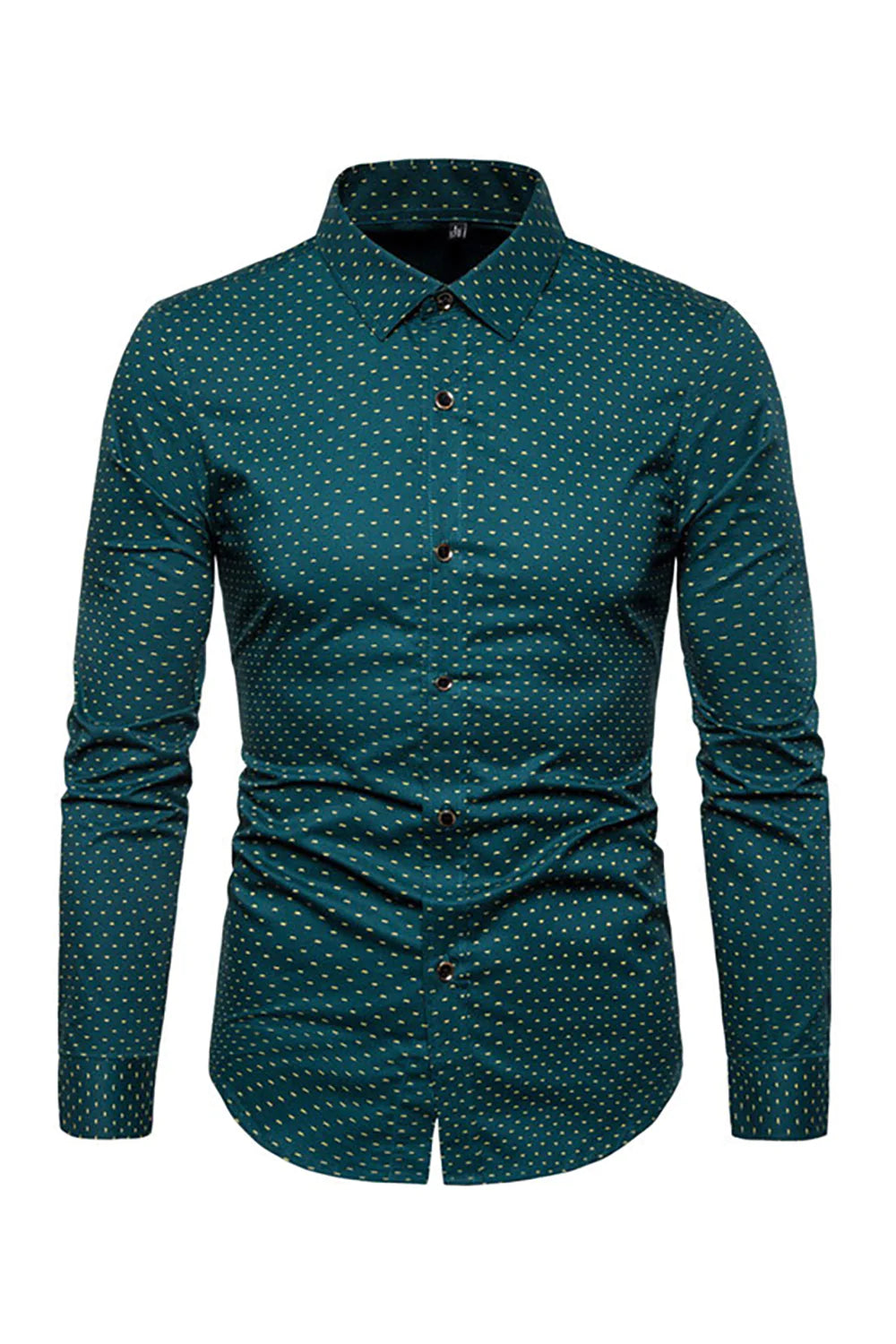 Manga Larga Hombre Camisa de Talla Grande