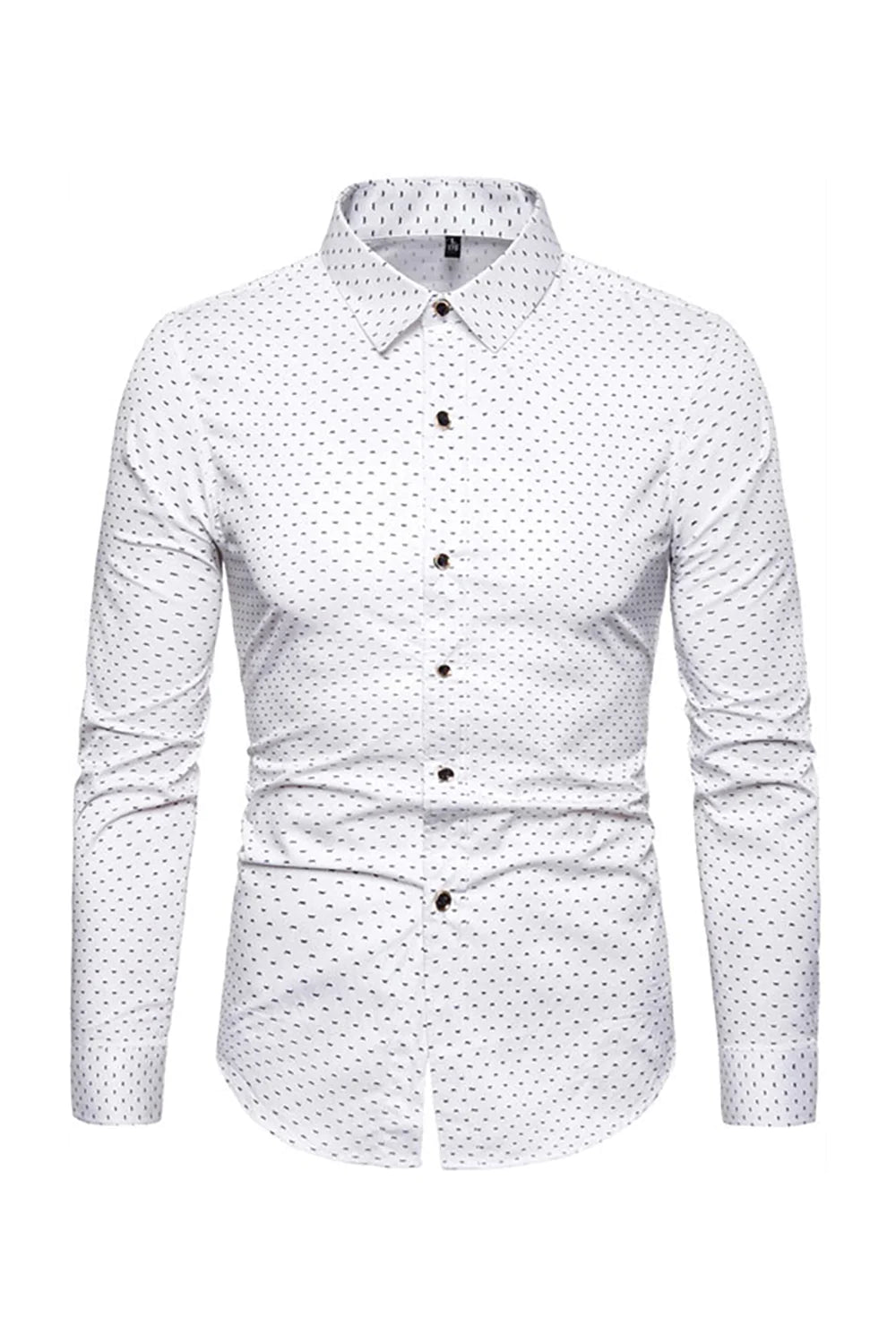 Manga Larga Hombre Camisa de Talla Grande