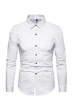 Manga Larga Hombre Camisa de Talla Grande