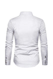 Manga Larga Hombre Camisa de Talla Grande