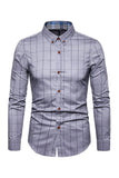 Talla Grande Slim Camisa Para Hombre
