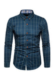 Talla Grande Slim Camisa Para Hombre