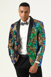 Blazer Lentejuelas Verde Oscuro