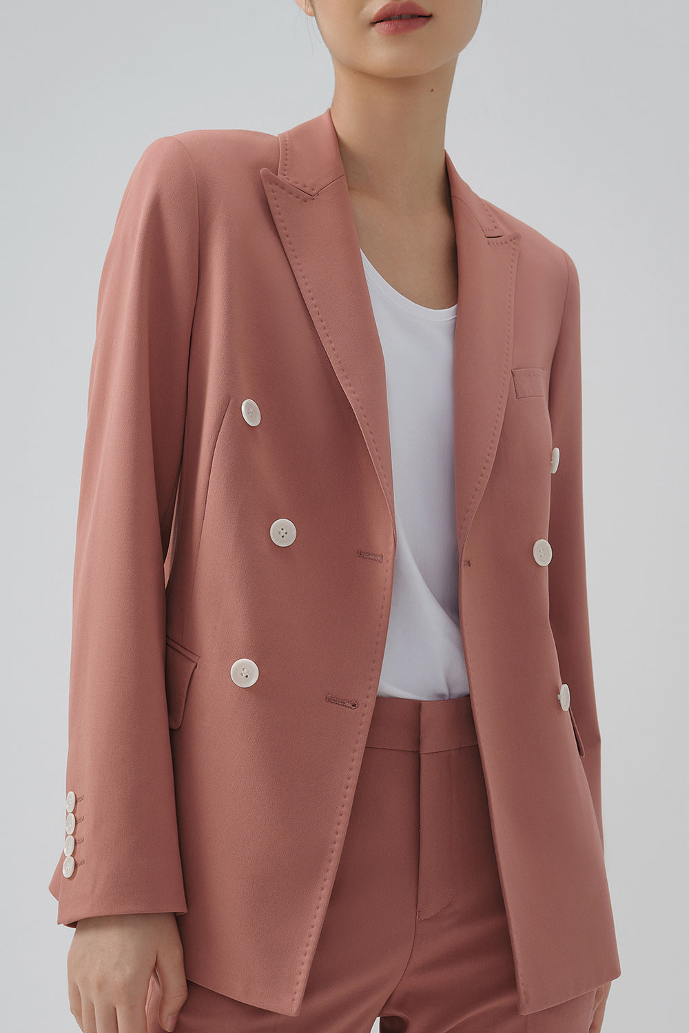 Blazer de Fiesta Negro Doble Pecho Solapa de Pico