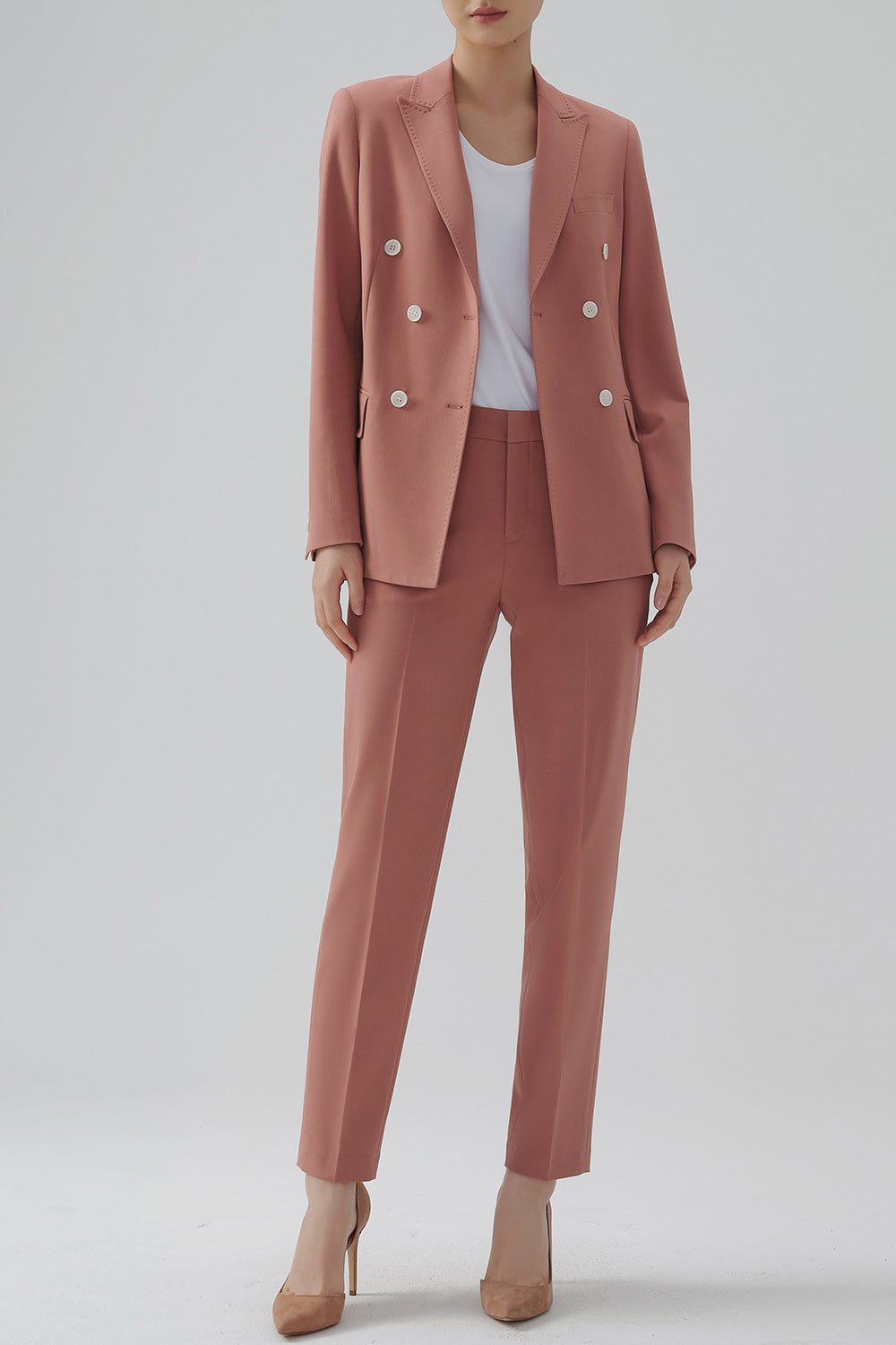 Blazer de Fiesta Negro Doble Pecho Solapa de Pico