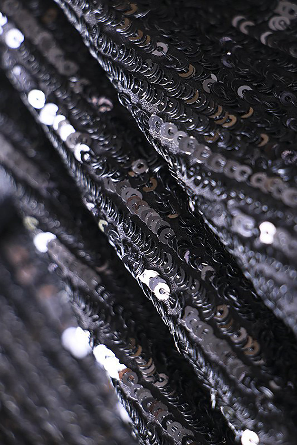 Lentejuelas negras brillantes Blazer de baile de graduación para mujer de doble pecho