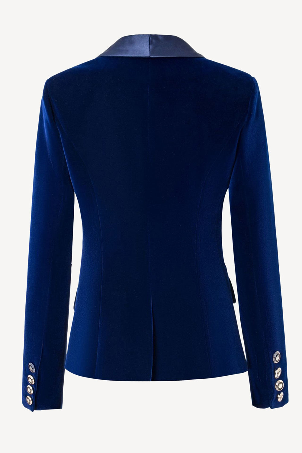Chalet negro solapa terciopelo mujer blazer
