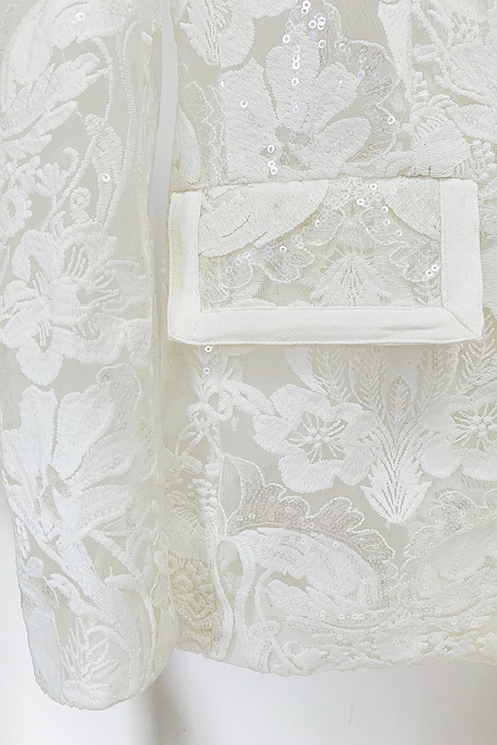 Encaje negro brillante 2 piezas Trajes de fiesta para mujer