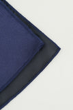 Pañuelo Cuadrado de bolsillo de seda azul marino