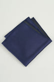 Pañuelo Cuadrado de bolsillo de seda azul marino
