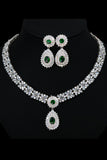 Royal Blue Crystal Collar Pendiente Conjunto de Joyas