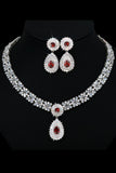 Royal Blue Crystal Collar Pendiente Conjunto de Joyas