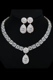 Royal Blue Crystal Collar Pendiente Conjunto de Joyas