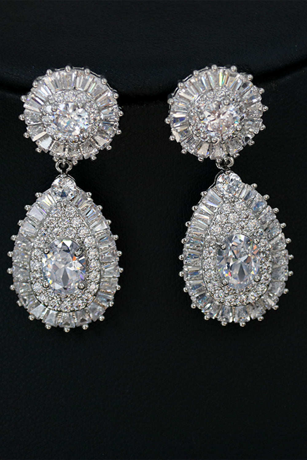 Royal Blue Crystal Collar Pendiente Conjunto de Joyas