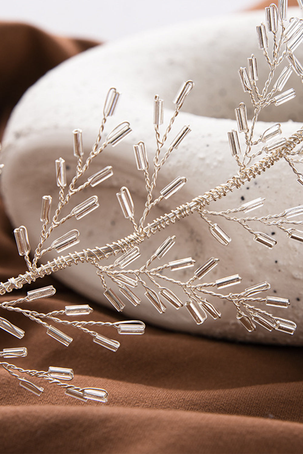 Diadema de boda Sliver Beads