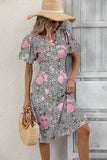 Vestido de Verano Estampado Floral Cuello En V