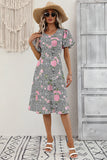 Vestido de Verano Estampado Floral Cuello En V