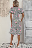 Vestido de Verano Estampado Floral Cuello En V