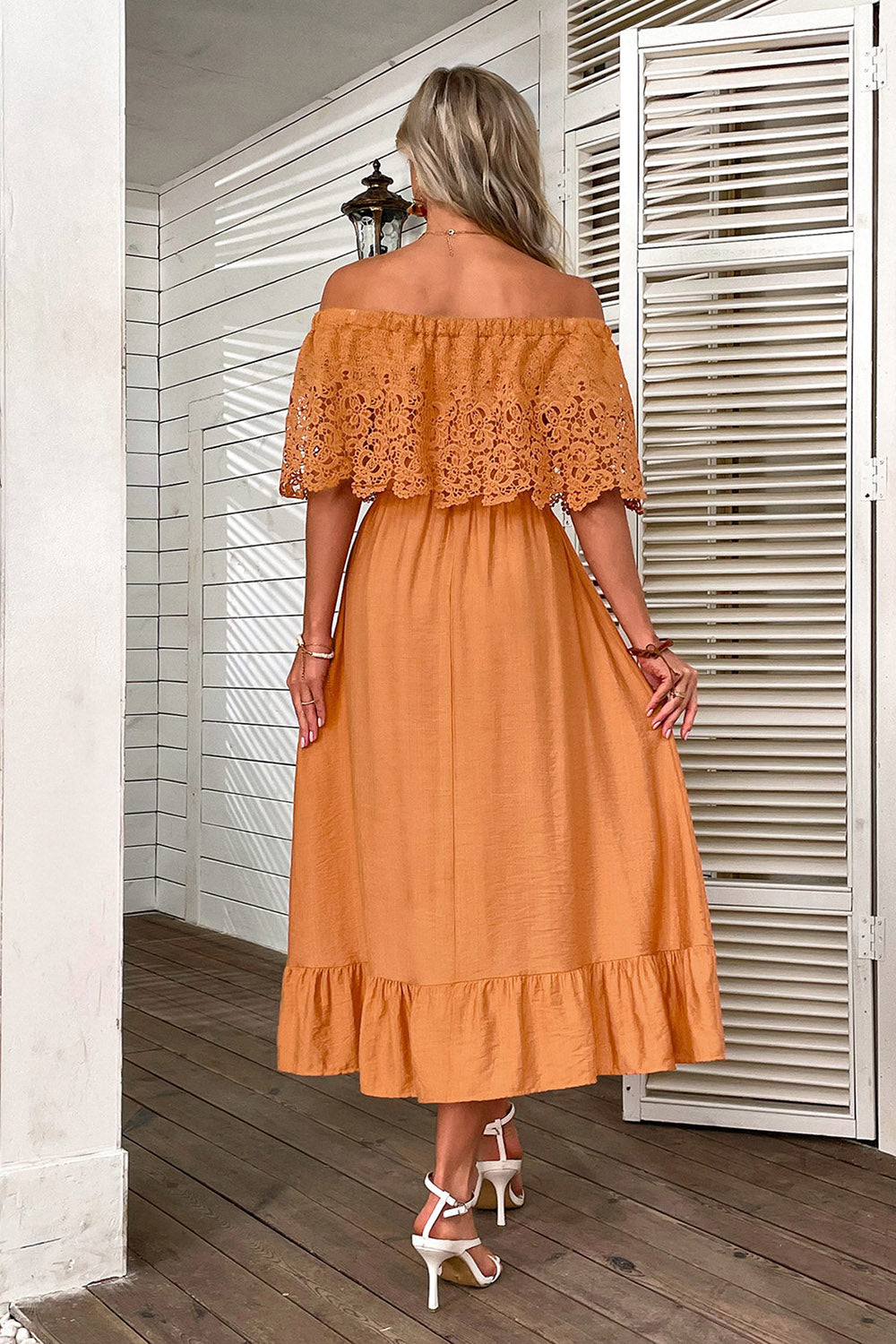 Vestido Boho Naranja Fuera del Hombre