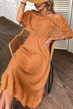 Vestido Boho Naranja Fuera del Hombre