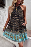 Halter Vestido de Verano Verde
