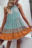 Halter Vestido de Verano Verde