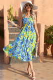 Vestido Boho de Verano Amarillo Floral