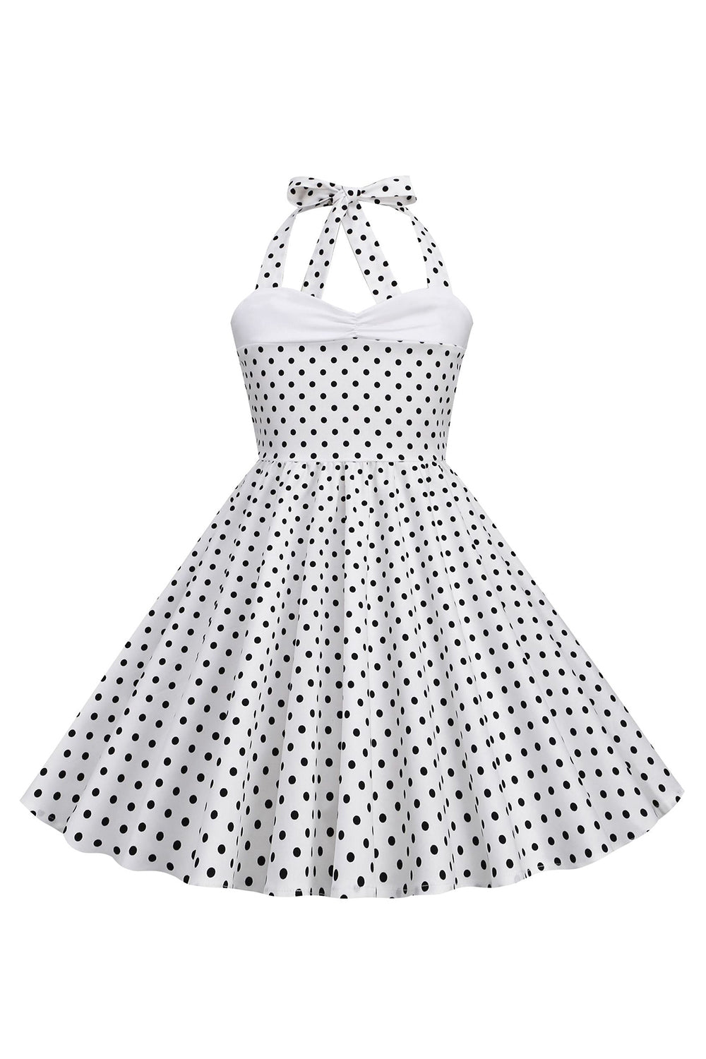 Rojo Halter Lunares Niña Vestido Años 50