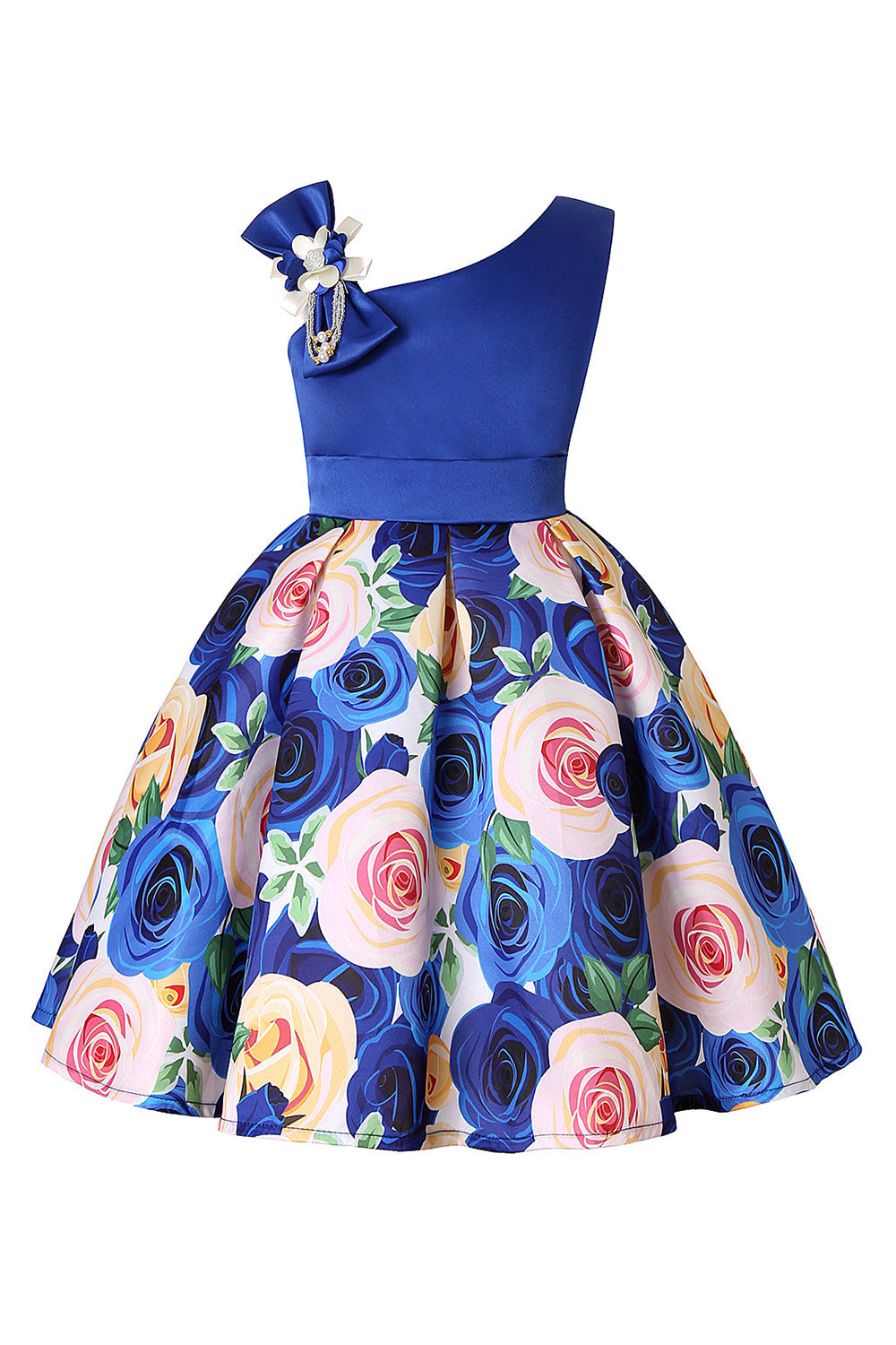 Niña Vestido de Fiesta Sin Mangas Púrpura Floral