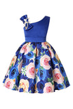 Niña Vestido de Fiesta Sin Mangas Púrpura Floral