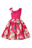 Niña Vestido de Fiesta Sin Mangas Púrpura Floral