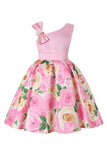Niña Vestido de Fiesta Sin Mangas Púrpura Floral