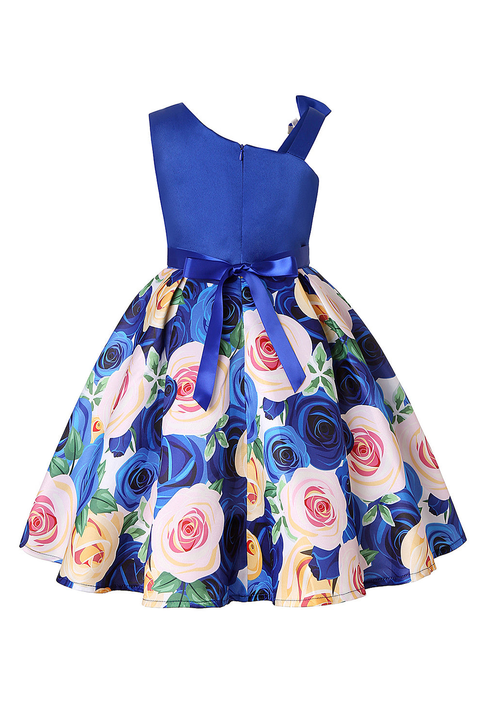 Niña Vestido de Fiesta Sin Mangas Púrpura Floral
