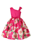 Niña Vestido de Fiesta Sin Mangas Púrpura Floral