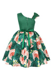 Niña Vestido de Fiesta Sin Mangas Púrpura Floral