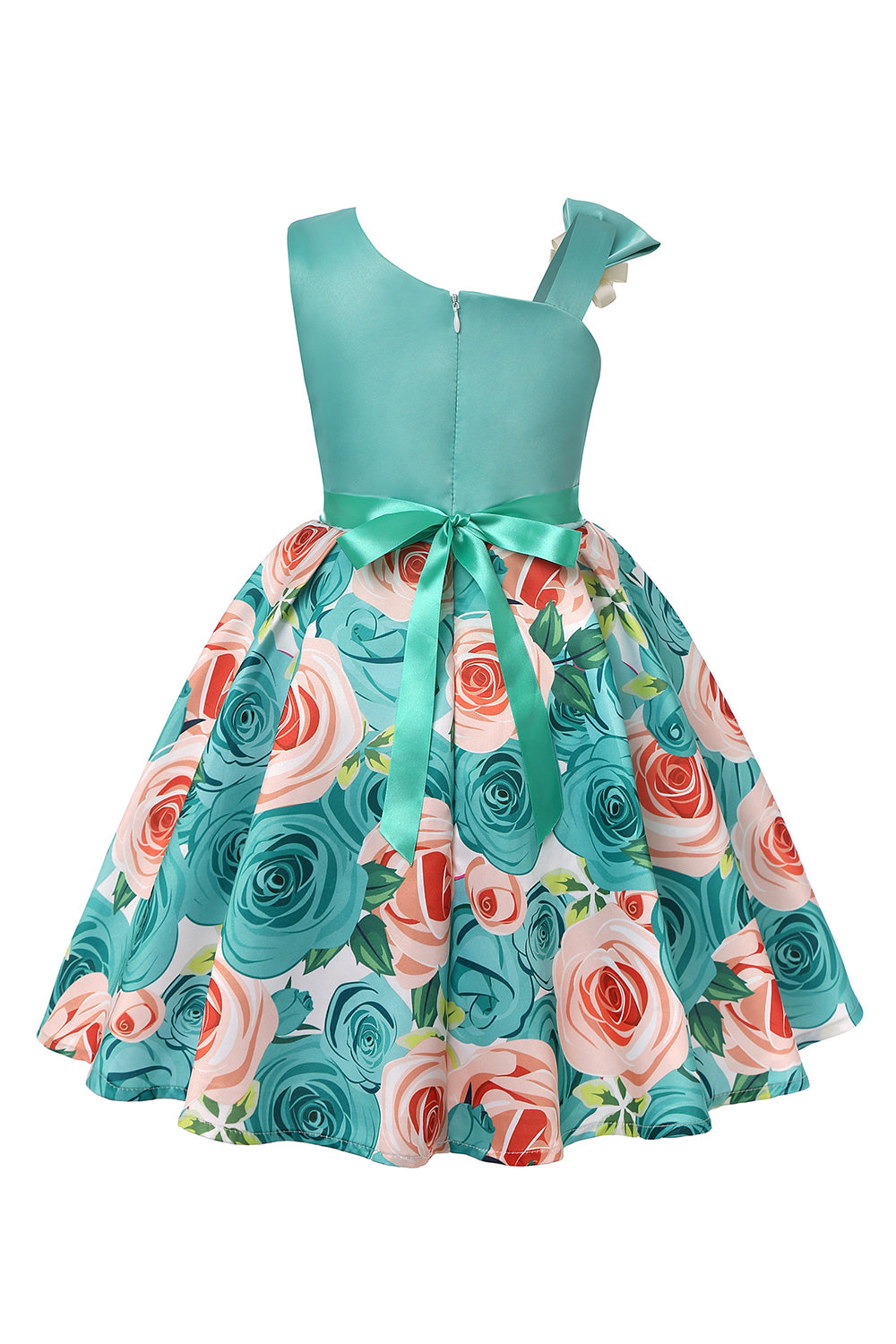 Niña Vestido de Fiesta Sin Mangas Púrpura Floral