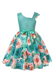 Niña Vestido de Fiesta Sin Mangas Púrpura Floral