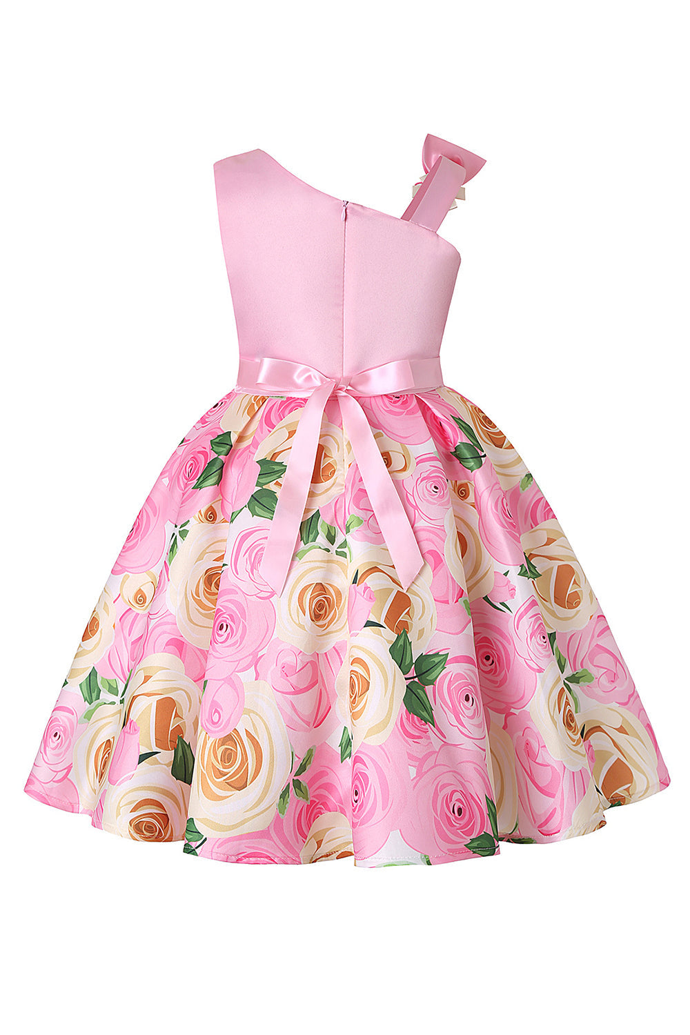 Niña Vestido de Fiesta Sin Mangas Púrpura Floral