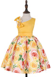 Niña Vestido de Fiesta Sin Mangas Púrpura Floral
