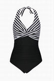 Rayas Halter Una Piezas Bañador