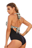 Estampado Halter Una Pieza Bañador