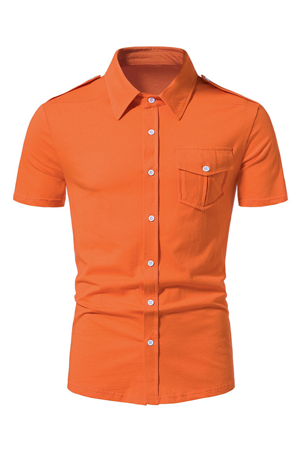 Negro Slim Fit Mangas Cortas Tops para Hombres