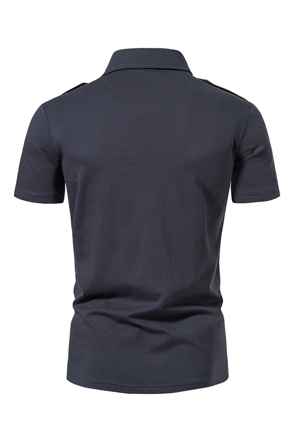 Negro Slim Fit Mangas Cortas Tops para Hombres