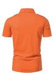 Negro Slim Fit Mangas Cortas Tops para Hombres