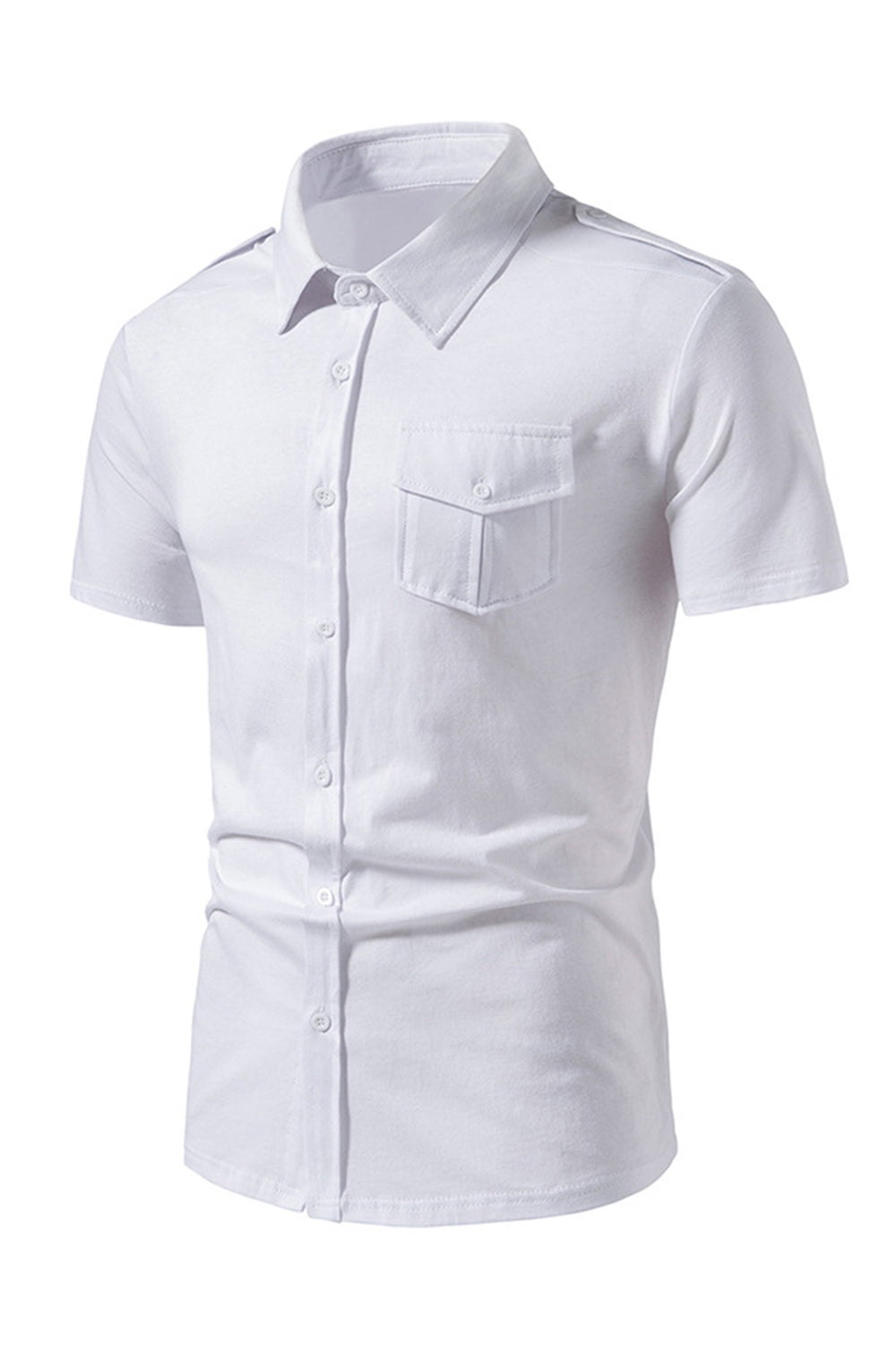 Negro Slim Fit Mangas Cortas Tops para Hombres