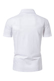 Negro Slim Fit Mangas Cortas Tops para Hombres