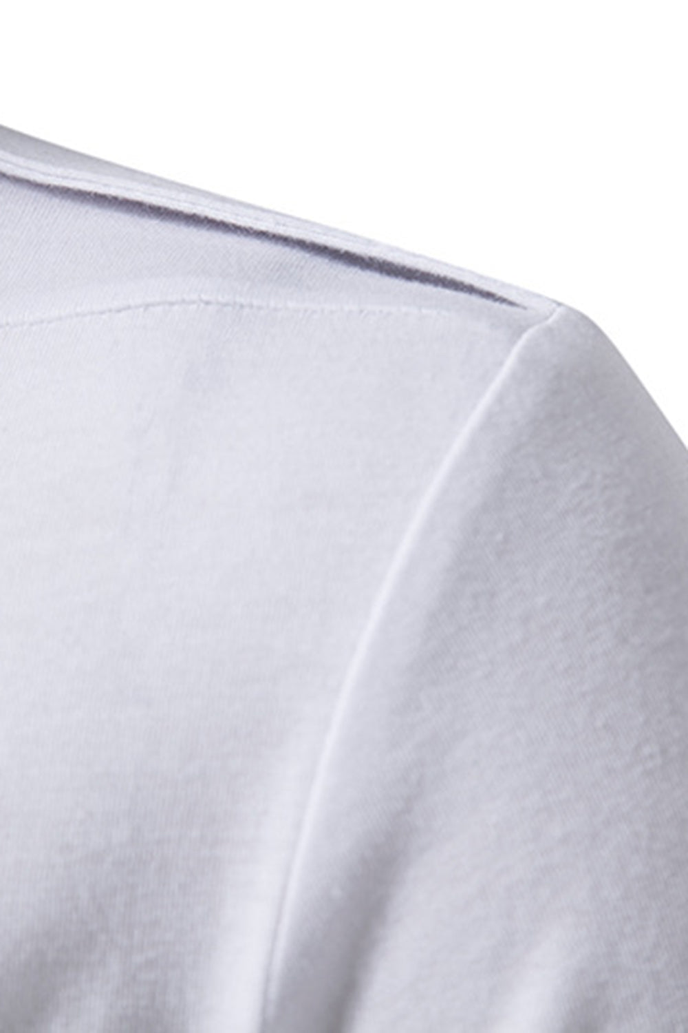 Negro Slim Fit Mangas Cortas Tops para Hombres