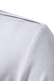 Negro Slim Fit Mangas Cortas Tops para Hombres