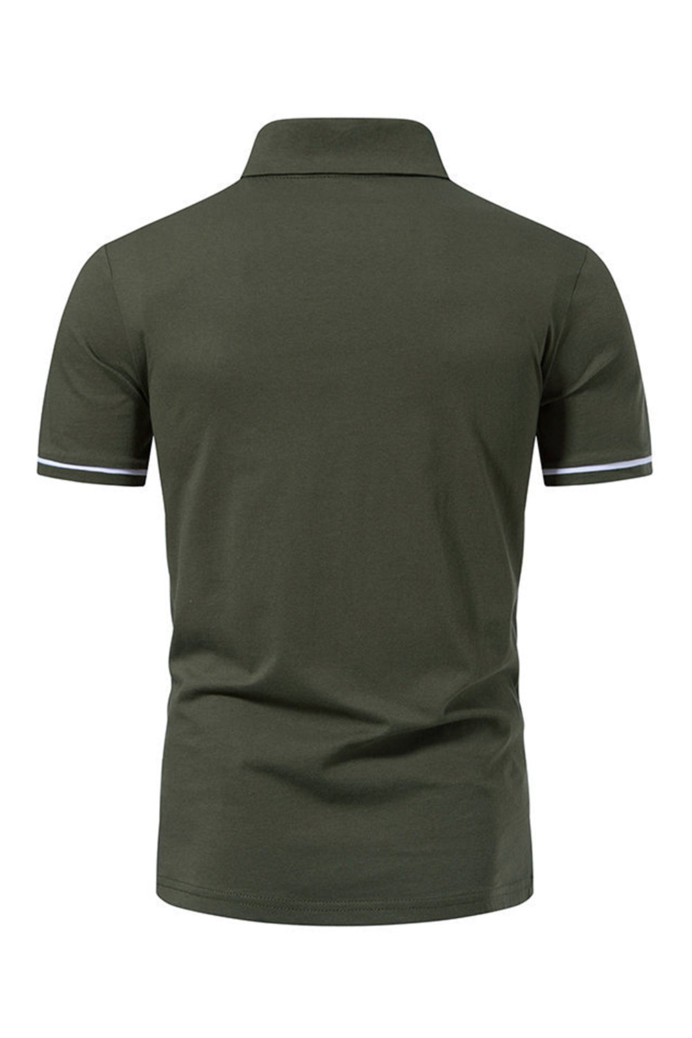 Casual Verano Mangas Cortas Tops de Hombre con Cremallera