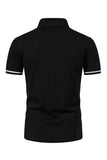Casual Verano Mangas Cortas Tops de Hombre con Cremallera